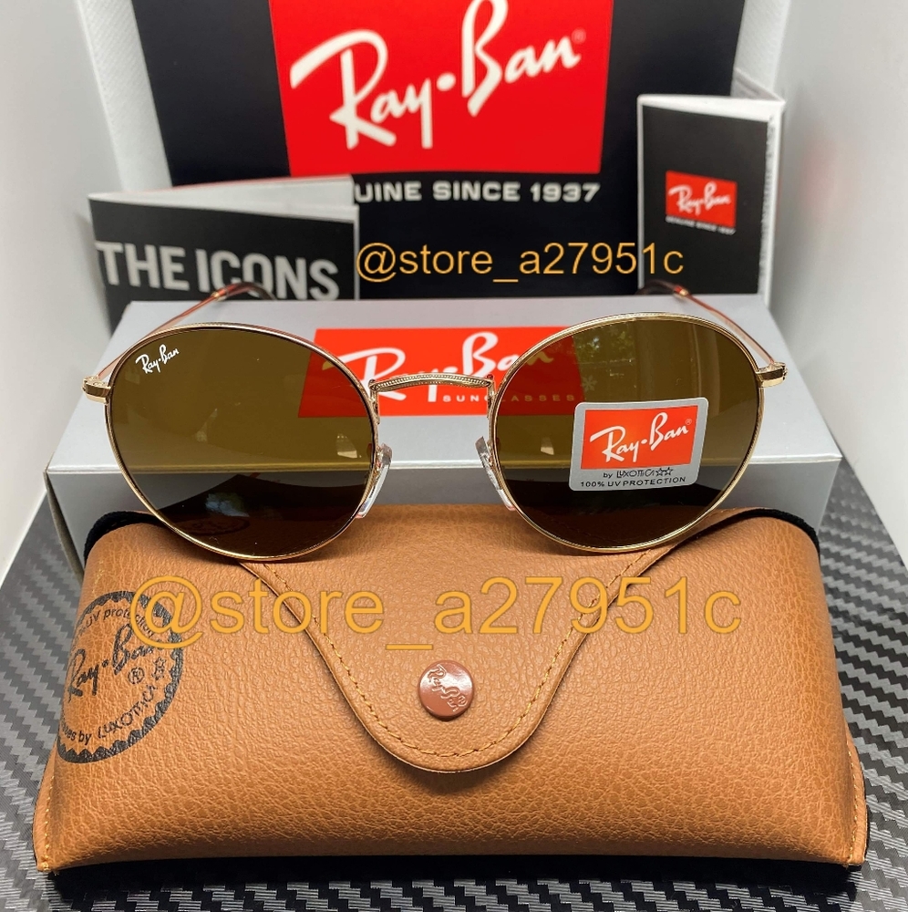 Rayban Round Metal Brown Lens / Gold Frame